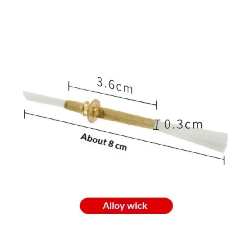 3Pcs Alloy Cotton Thread Oil Lamp Wick Tubes Replacement For Diy Lighting Burner