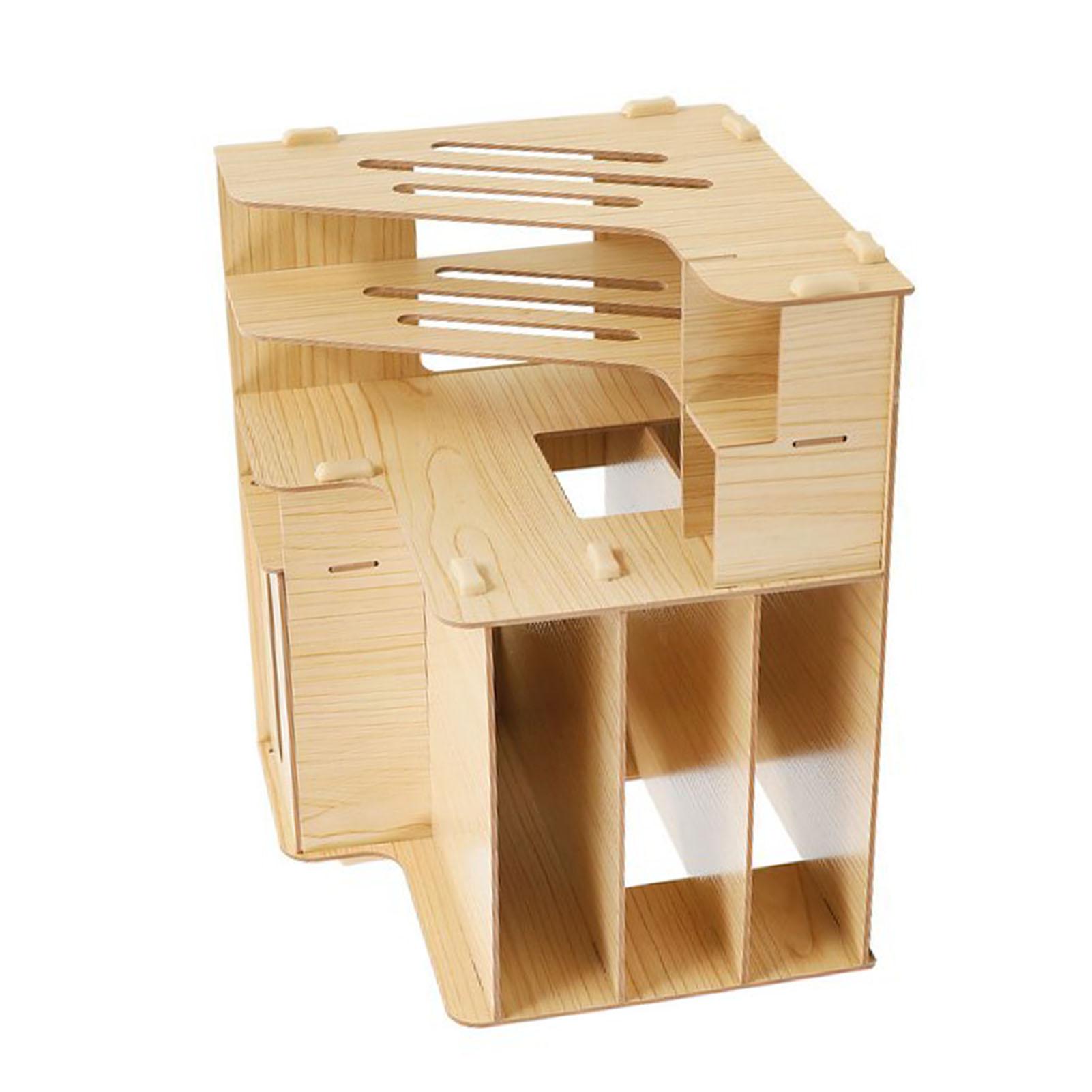 

Настольный органайзер Многоцелевая Современный Простой Стиль Деревянная Настольная Полка для Хранения для Дома Школы