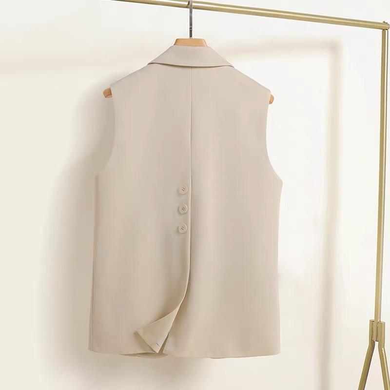 Obleková vesta Dámské svrchní oblečení Módní jaro a podzim Nové volné desigové rozdělené oblečení