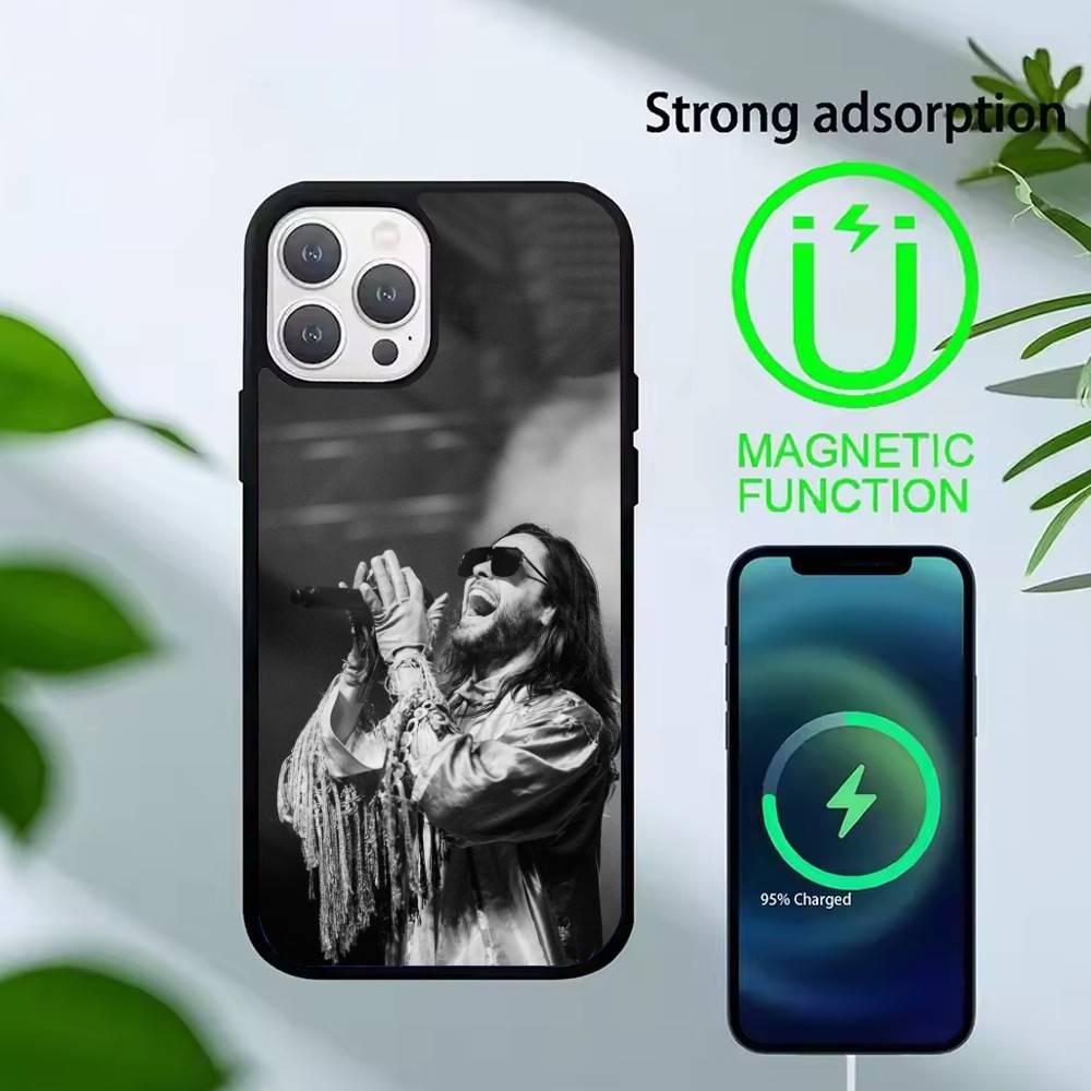 30 T-Seconds to Mars Phone Case For iPhone17,16,15,14,13 Plus,Pro Max Magnetic For Magsafe Wireless Charging