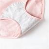 Women's 3 Pack Cotton Leakproof Period Underwear Middle Waist Comfortable Panties Blue Dark Grey Light Grey