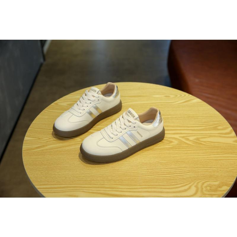 

Маленькие белые туфли Женские Легкие Мягкая подошва Подчеркивают маленькую ногу Универсальные Повседневные Весенние Новые Кеды на платформе 40 серебряный