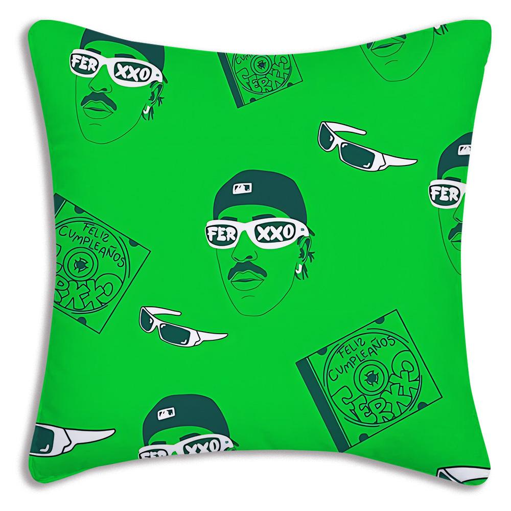 luxury Rapper Feids Pillow Covers Cartoon Sofa Decorative Home Double-sided Printing Short Plush Cute Cushion Cover