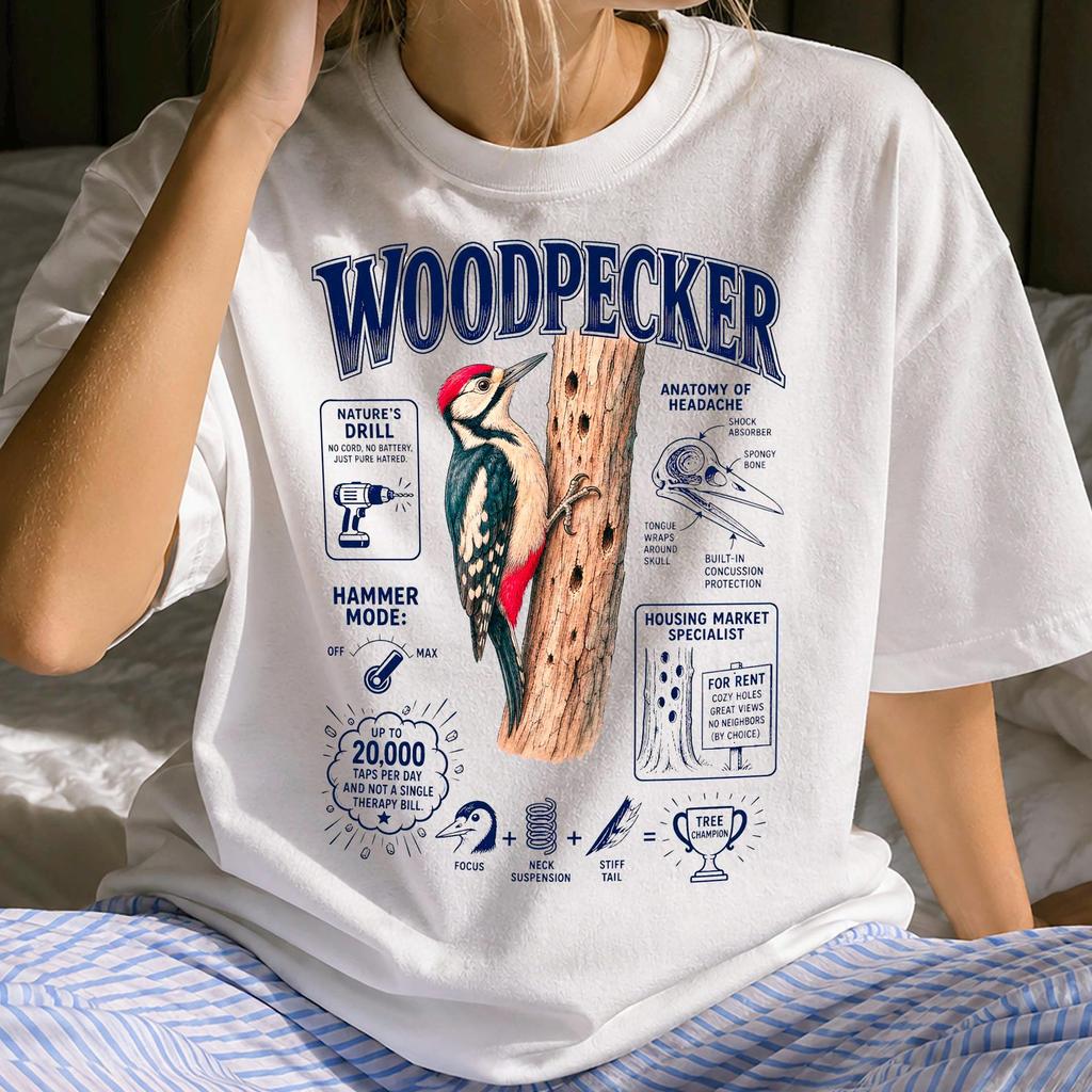 Funny Woodpecker Shirt - Retro Birds & Birding Gift - Sarcastic Woodpecker Clothing