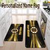 Custom Name Boston Bruins Flannel Area Rug Kitchen Floor Mat Personalized Home Decoration