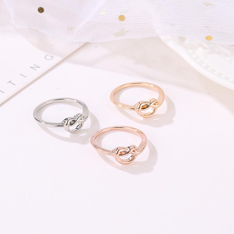 Frauen Mode geknotet Stil Ringe feine paar Liebe Ring Zubehör Gilrs Geschenke