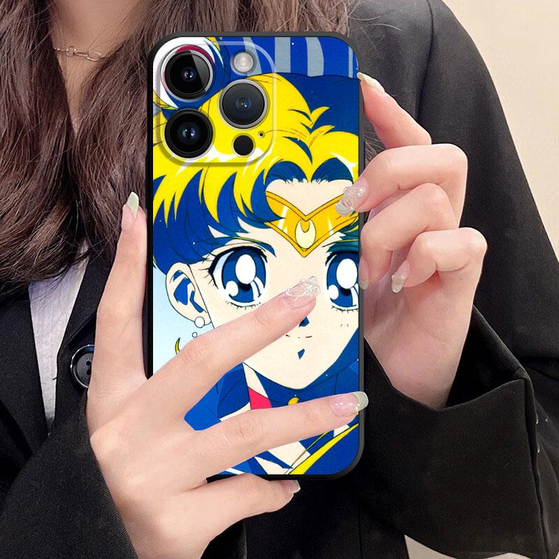 Phone Case for Apple iPhone XS X 11 SE 13 Pro Max 6s 14 Plus 8 XR 7 12 Mini 6 Armor Silicone Bumper S-Sailors Moons Girl Cover