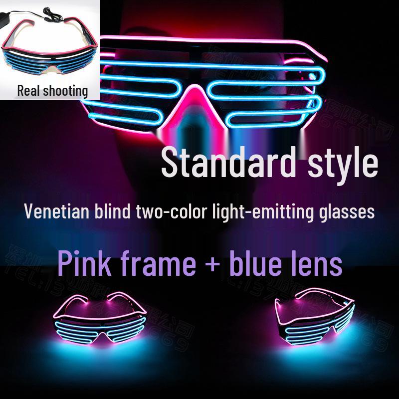 Voice-Controlled LED Trendy Light-Up Shutter Glasses for Festivals