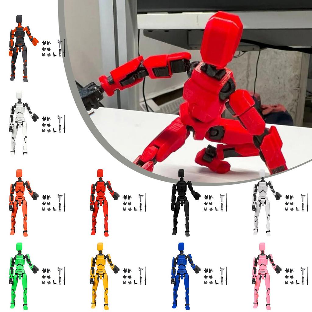 Doll 13-joint Movable 3D Printed Doll Toy 3rd Generation Dummy Doll DIY Full Body Decompression