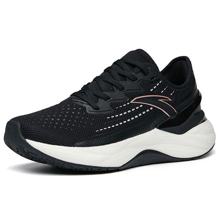 New Anta Tron 2.0 Durable Breathable Low Top Running Shoes Women's Black Thickened Edition 122215586-11
