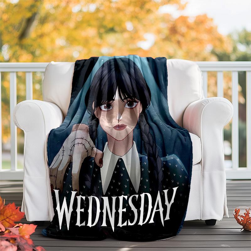 Wednesday Addams3 printed throw blanket—lightweight,soft,warm;versatile blanket for all seasons—perfect as &air-conditioning throw,nap blanket