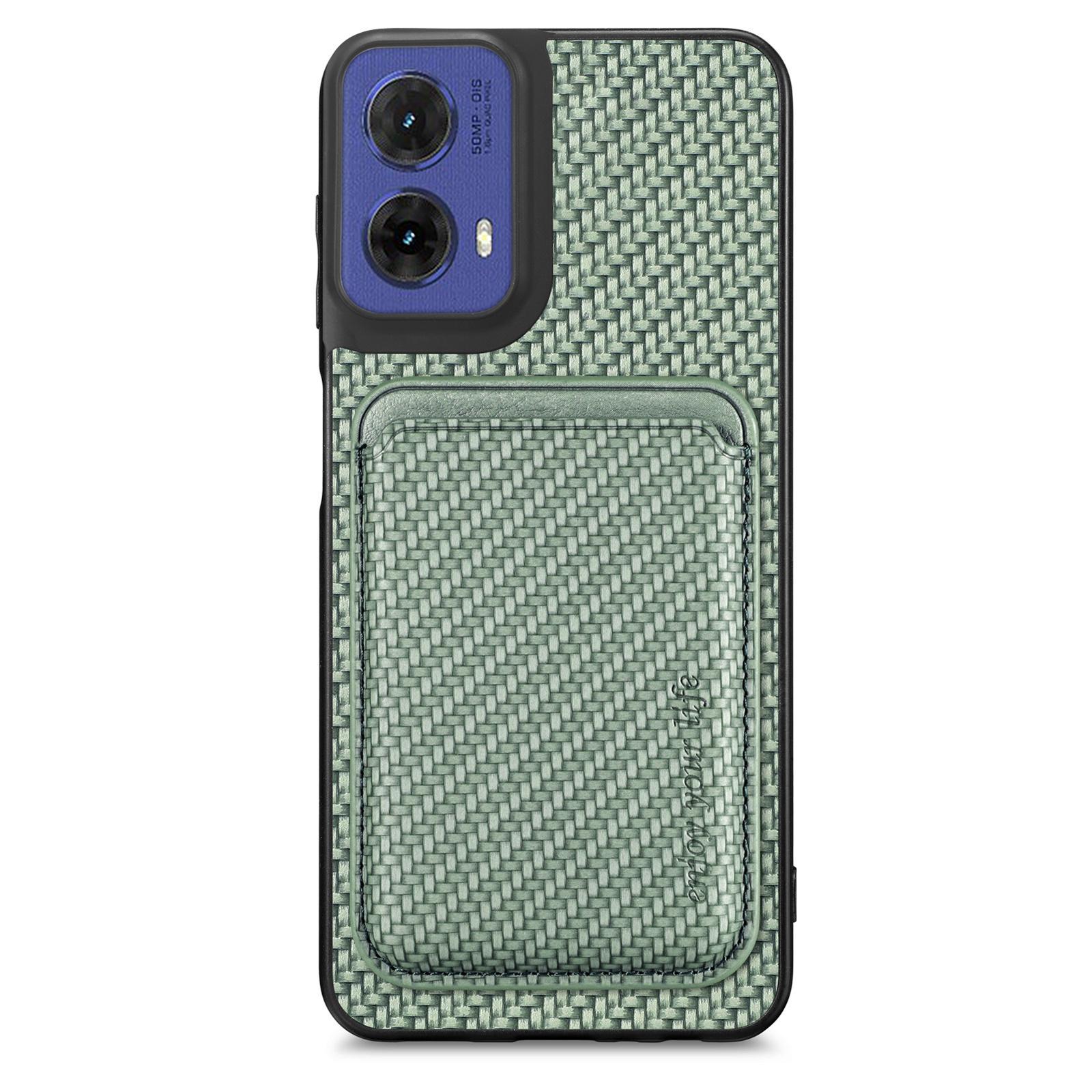 

Чохол для Motorola Moto G85 5G Магнітний Знімний Тримач для карток Задня кришка телефону Brown