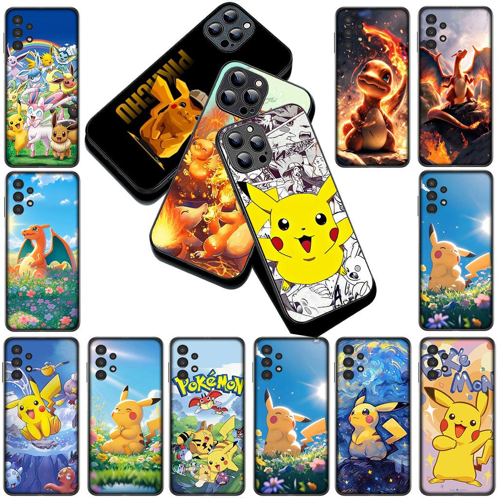 Phone Cover for Samsung Galaxy S25 S24 S23 FE Ultra Plus S7 Edge S25+ S23+ A56 5G Soft Case Charmander P-Pokemons P-Pikachus GO