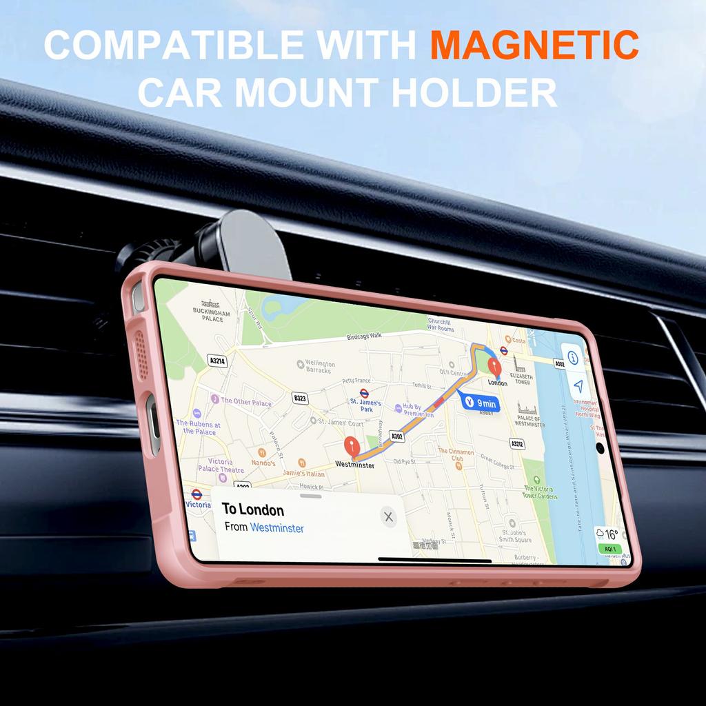 For Samsung Galaxy S26 Ultra Magnetic Case Kickstand TPU PC Shockproof Phone Back Cover