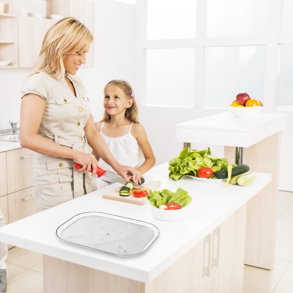 Household Fridge Organizer Tray Non-Skid Turntable Rack Saving Space Clear 360 Degree Rotatable for Cabinet Closet Vanity Makeup