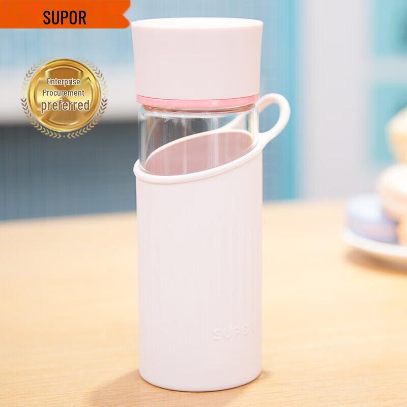 SUPOR Bamboo Rhyme Series Portable Heat-Resistant Glass Cup KC42AK2
