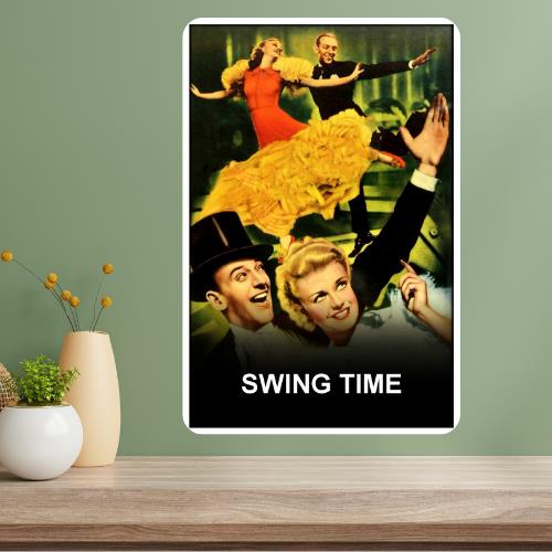 Swing Time Metal Movie Poster Sign 20x30cm(7.8x11.8inch)