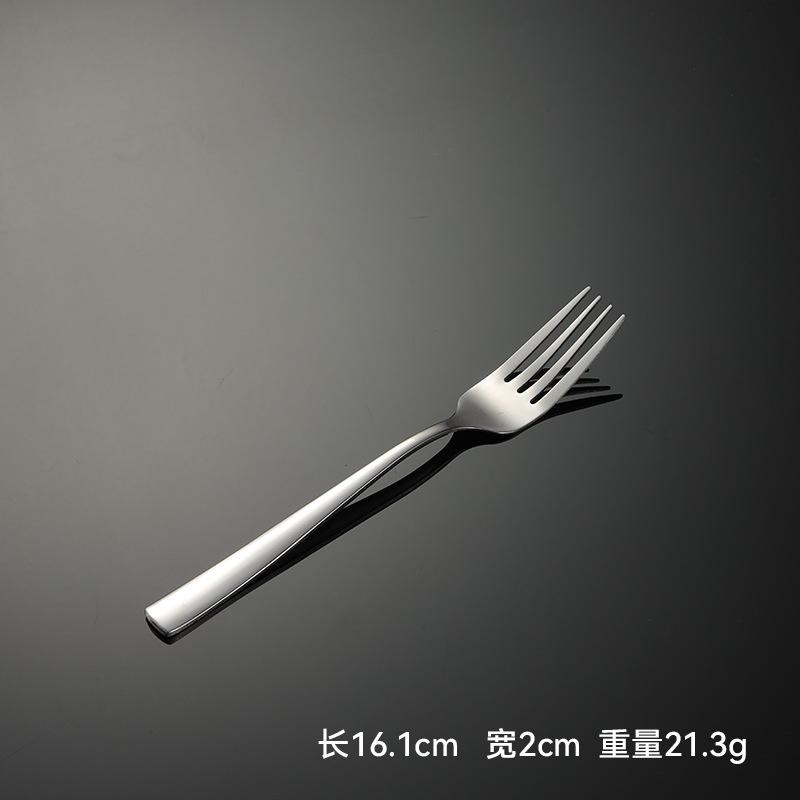 Stainless steel square handle western tableware knife fork spoon gift C007 multi-specification cloth wheel polishing steak knife