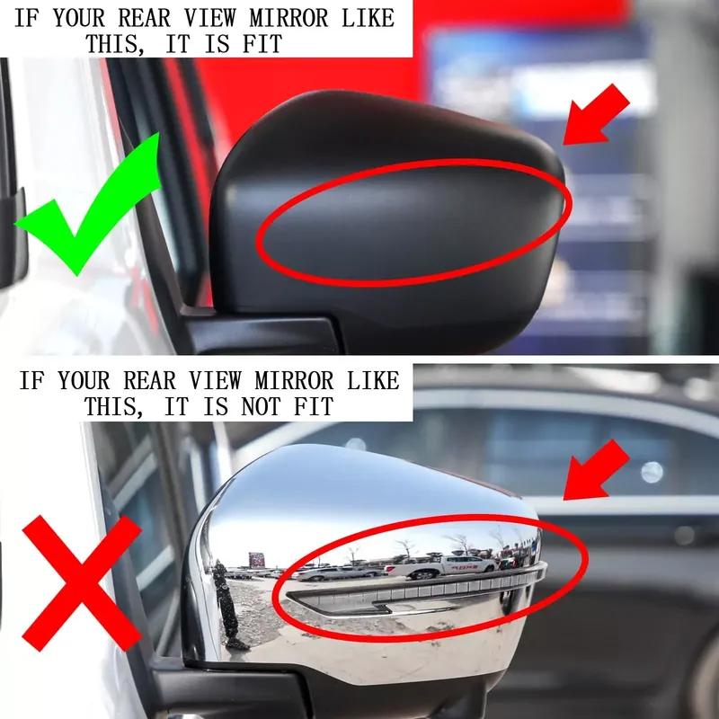 For Nissan Navara D23 NP300 2017 2018  Car Rearview Side Mirror Cover Wing Cap Exterior Door Trim Adhesive Sticker No Signal