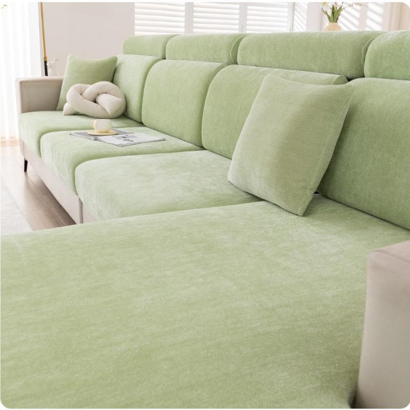 Universal Elastic Sofa Cover Full Backrest Headrest Slipcover Simple Style Chenille Seat Cushion Cover For Living Room Furniture