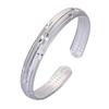 The Ancient Method of the Heart Sutra In the Starry Sky Matte Finish Opening Meteor Silver-plated Bracelet for Women, Matte Finish