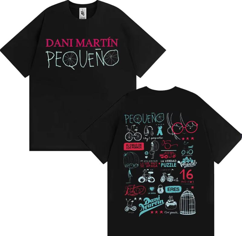 Dani Martn Concierto 25 Aos Album Merch Tshirt Unisex Unisex Fashion Hip Hop Streetwear T Shirts Cotton Comfort T Shirt