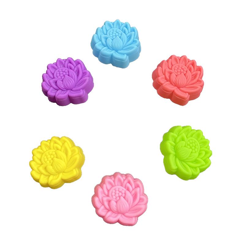 Lotus Silicone Mold: 5cm Cake, Candle, Aroma, Epoxy, Handmade Soap Mold Cups