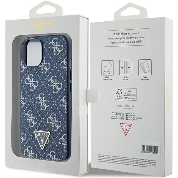 Guess Guhcp15Mpg4Gpb Iphone 15 Plus / 14 Plus 6.7 Niebieski/Blue Hardcase 4G Triangle Metal Logo