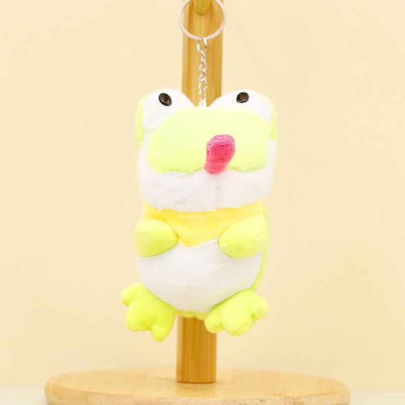 Cute Froggy Plush Keychain Quirky Tongue-out Frog Stuffed Toy Perfect For Backpacks