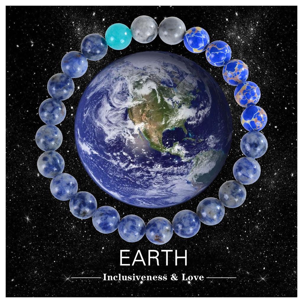 Eight Planets Bead Bracelet Men Natural Stone Universe Universe Solar Chakra Bracelet Women Men Gifts Drop Shipping 2025