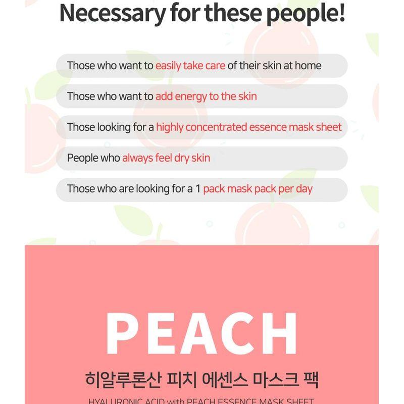 esfolio - Hyaluronic Acid With Peach Essence Mask Sheet Set