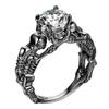 Skull Skeleton Hand CZ Ring European and American Punk Style Motor Biker Men Women Ring
