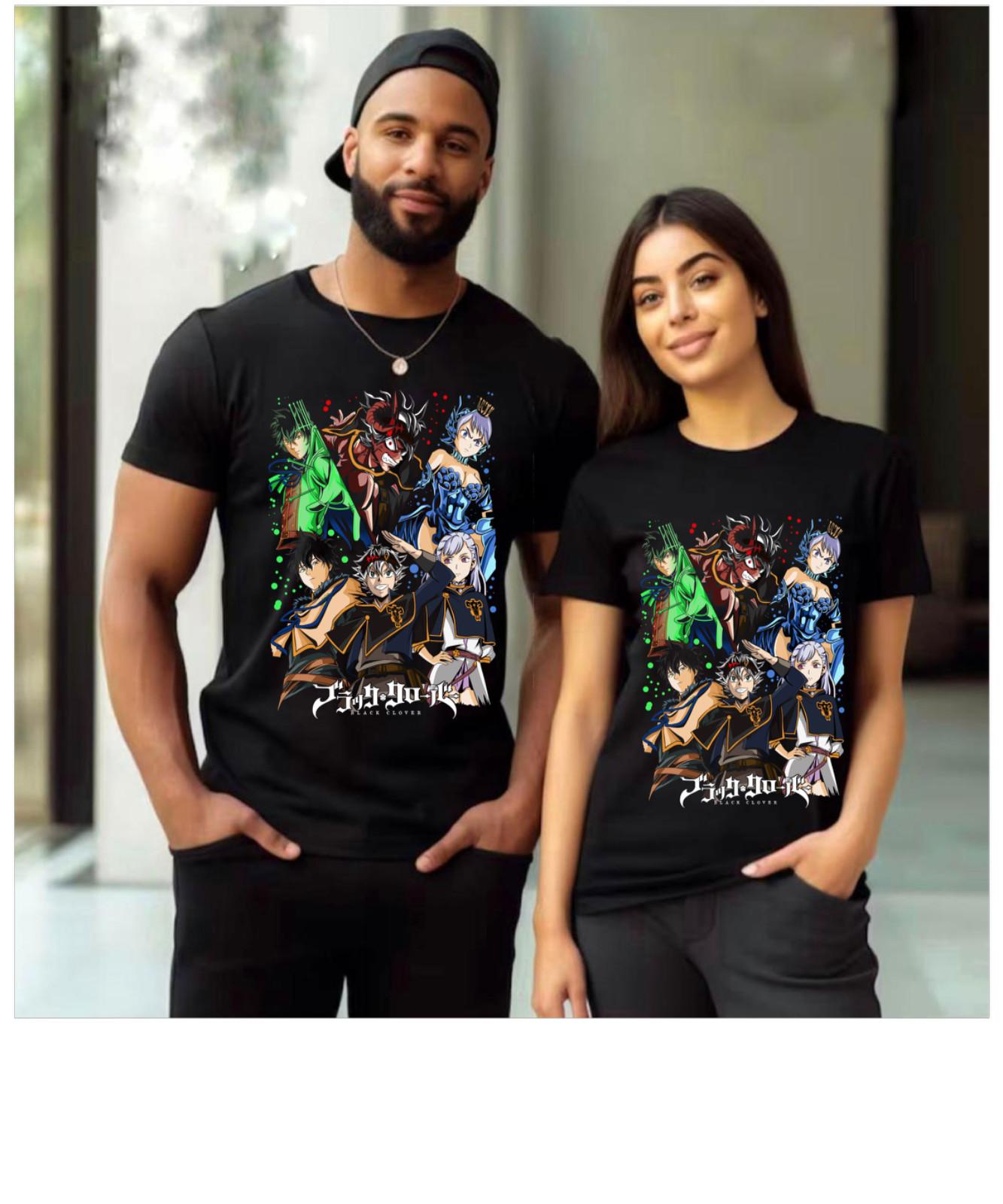 Black Clover Asta Yuno T-Shirt Mens Womens Tees Top Comic,Bull,Magic,Demon,Yami,Anime Shirt All Size M