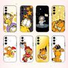 P-Playful G-Garfield C-Cat Phone Case For Samsung Galaxy A73,A72,A71,A70,A53,A52,A51,Others Soft Black Shell