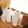 Stainless Steel Kitchen Paper Towel Holder No Drill Adhesive Wall Mounted Black Metal Bathroom Roll Paper Dispenser