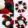 Mixed-Size Flocking Ball Christmas Wreath with a Soft-Finish Look, Rounded Holiday Decoration for Balconies, Entryways and Party Backdrops
