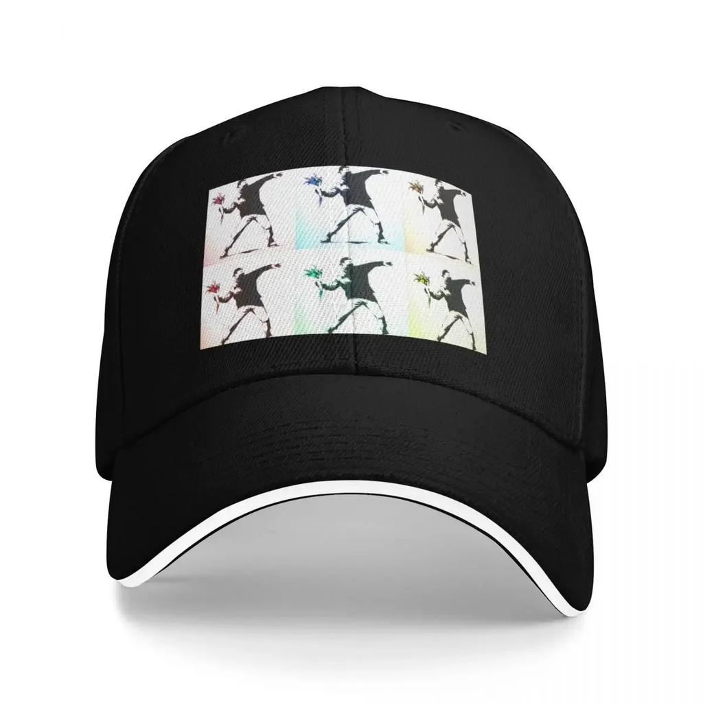 The Walled Off Hotel Banksy Flower Thrower  Love Is In The Air Baseball Cap New Hat Ball Cap Hats For Unisex Womens