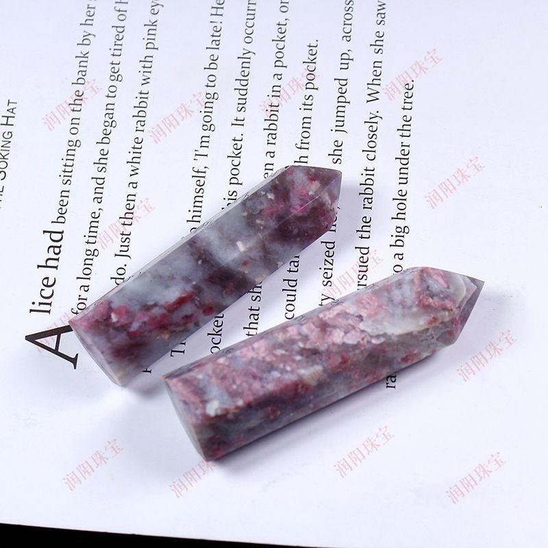 Beautifully Authentic Pink Tourmaline Tower Quartz Crystal Point Wand For Reiki Healing