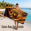 Wolverhampton Wanderers Football Design Beach Towel Custom Text Large Towel for Beach Vacation