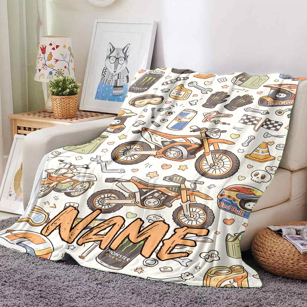 Custom Name Cute Cars Theme Printed Blanket - Perfect for Couch, Bed, Travel & Outdoor Use | Machine Washable, Cozy & Durable.