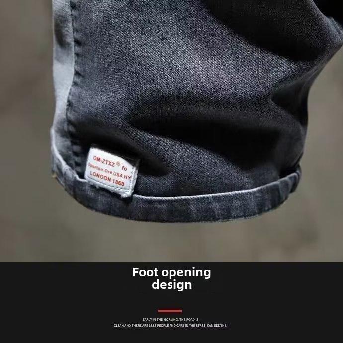 Short en jean ample tendance pour homme - Pantalon décontracté à cinq points de style estival