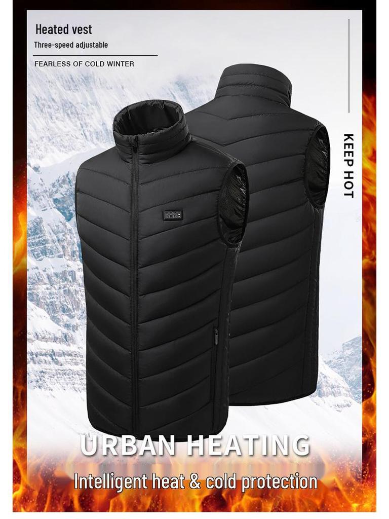 Cross-Border Smart Electric Heating Vest - Down Cotton Jacket