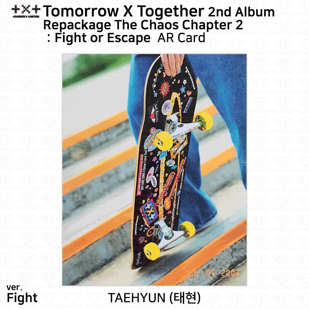 

TXT 2nd Album Repackage The Chaos Chapter 2 Fight or Escape Photocard Листівка Taehyun - AR Card (F ver.
