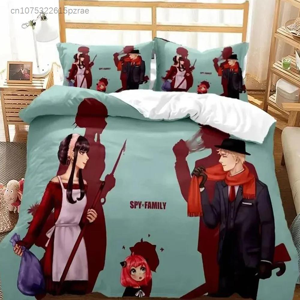 3D Print Anime Spy × Family Anya Bedding Se Bedroom Soft Modern Bedspreads Comefortable Duvet Cover Quilt Cover And Pillowcase