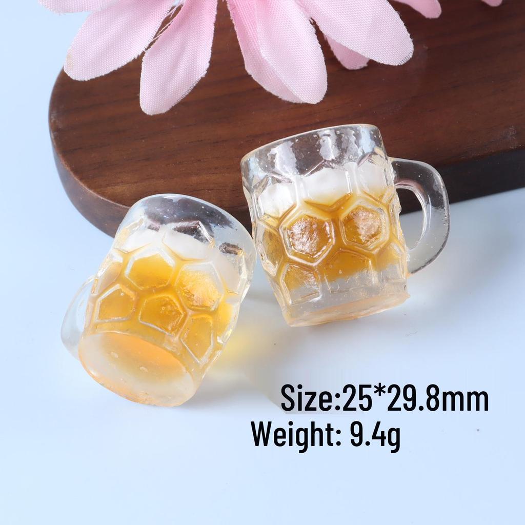 Resin Cartoon Beer Mug Keychain & Doll Pendant Jewelry Accessories