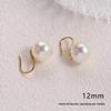 2025 Pure Silver Pearl Stud Earrings for Women - High-End Feel with Ear Drops & High Heels Ear Hooks