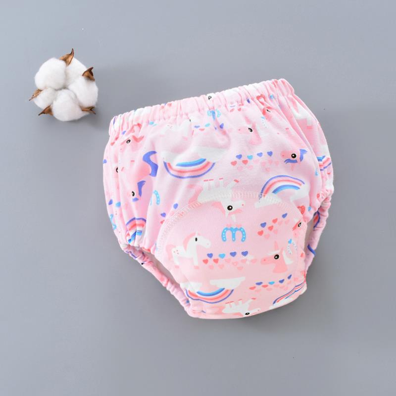 Baby Diaper Pants for Girls 0-3 Years oldBaby Potty Training Diaper Panties 6 Layers Covered Wraparound DiaperReusableWashable