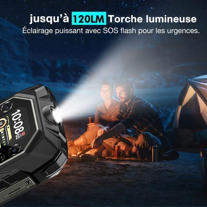 Refurbished - Blackview Rock 1 Smartphone Robuste 24Go + 256Go 15000mAh/33W 16MP Caméra 6,56'' IP68 AI Téléphone Portable Incassable NFC GPS Noir