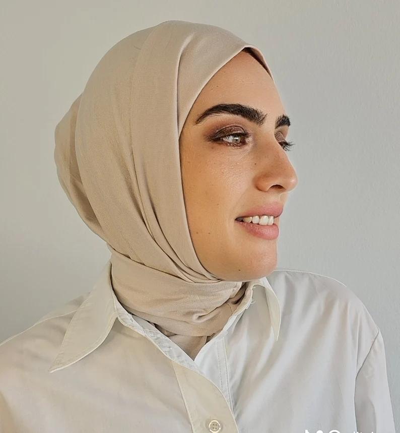 Ready To Go Wear Instant Hijab For Ladies Girls Women With Tie Back Buttons Premium Quality Jersey Scarf