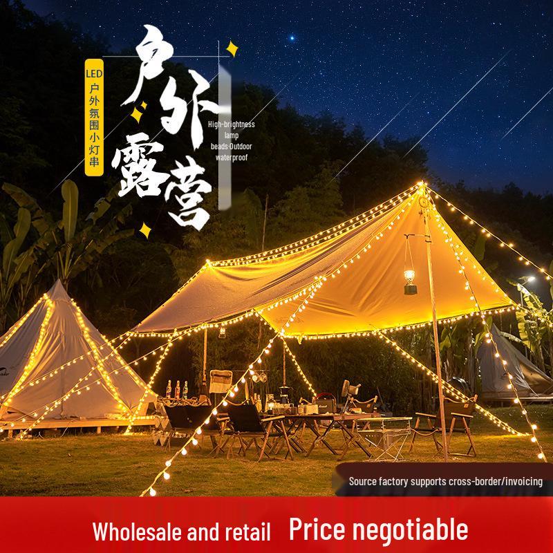 Canopy Tent Solar LED Star Lights for Outdoor Camping & Holiday Decorations